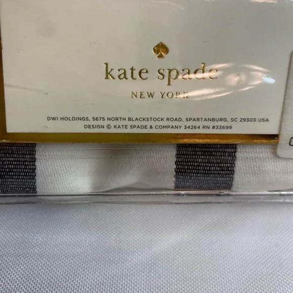 New in package, Kate Spade European sham Harbor stripe black-and-white - Picture 5 of 6